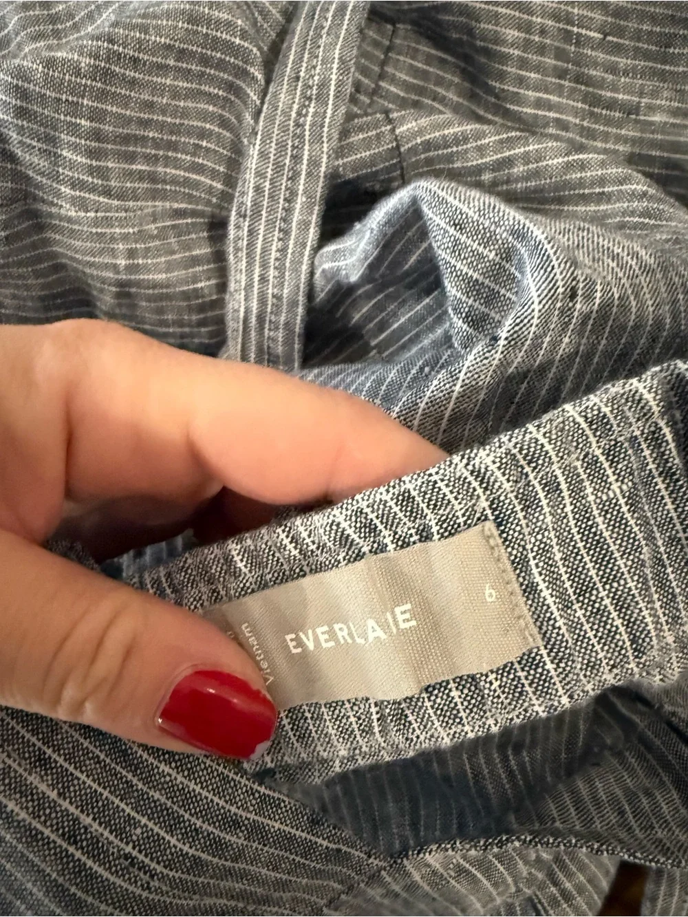 Everlane Linen Striped Jumpsuit